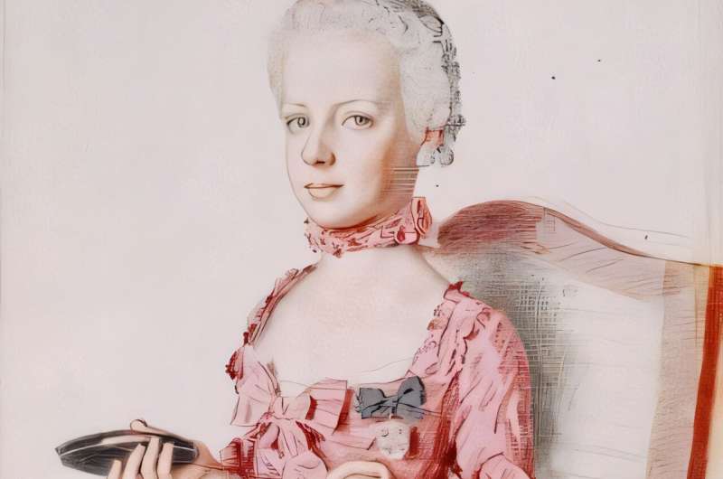 Retrato atribuído à infância de Maria Antonieta — possível imagem da irmã Maria Carolina