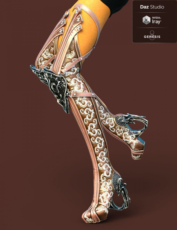 Jiwoo Fantasy Boots for Genesis 8 Female(s) Jiwoo Fantasy Boots for Genesis 8 Female(s)