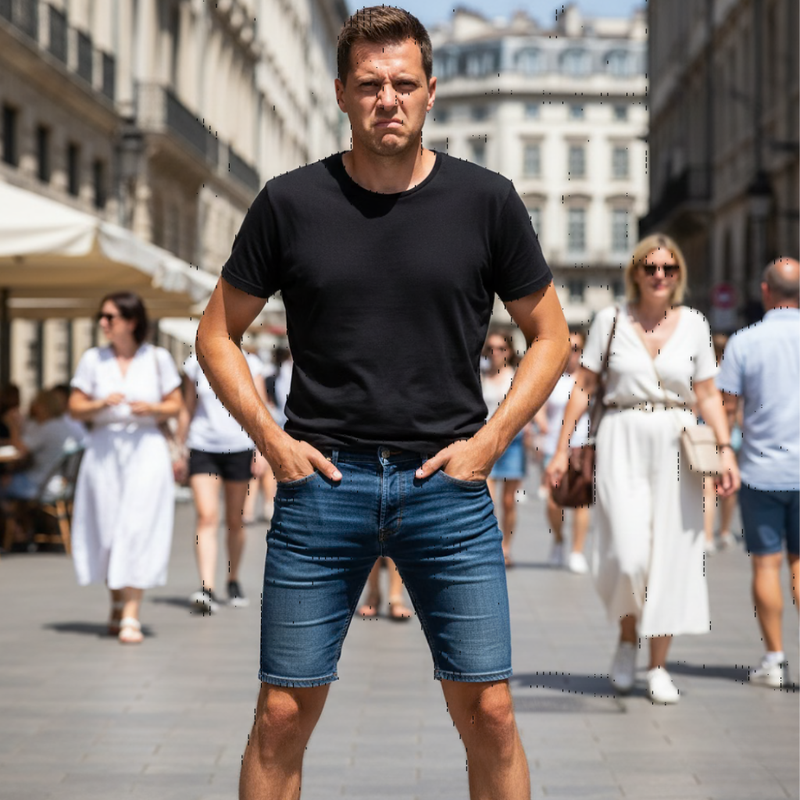 Bermudas apretadas sin estilo