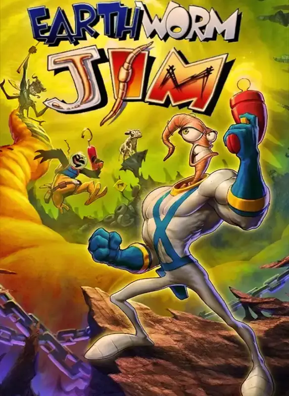 cover Mega drive Earthworm Jim