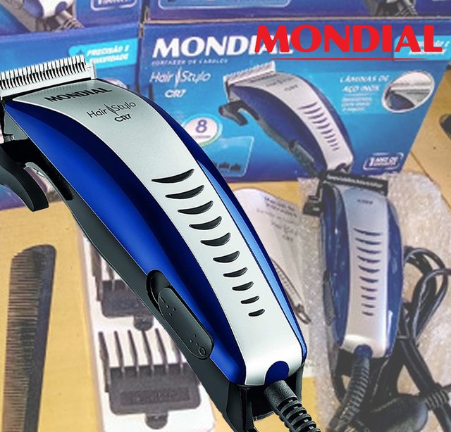 Cortador de Cabelos Mondial Hair Stylo CR-07, 127v, Azul/Prata