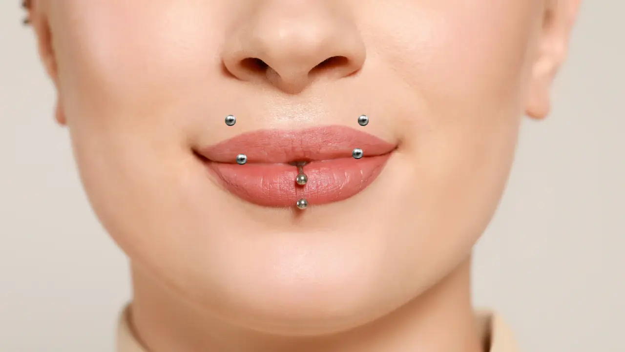Different types of lip piercings