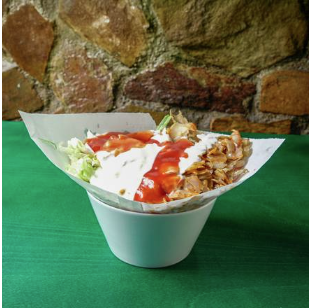 Kebab con patatas dentro