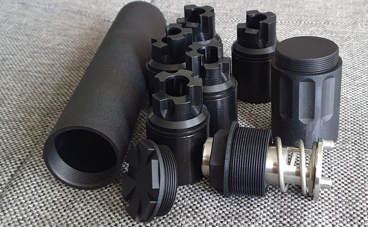 DEKO 9mm Pistolen-Schalldämpfer mit Booster *reduzierte B-Ware* - eGun
