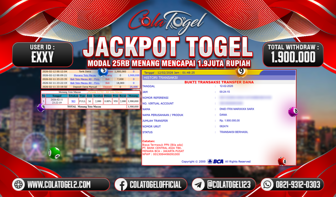 JACKPOT TOTO MACAU!!