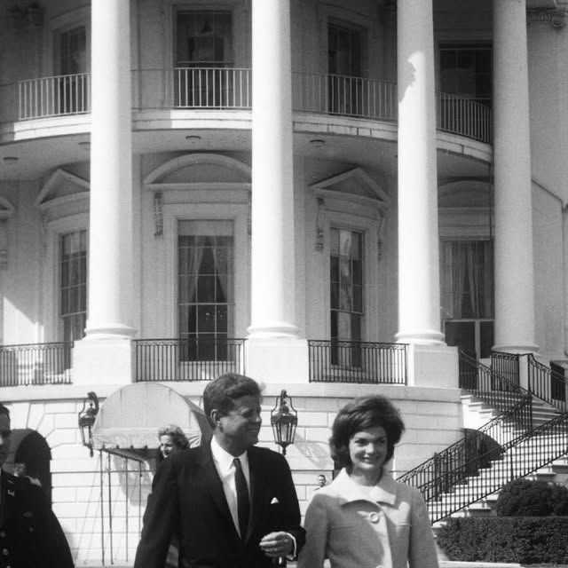 Jackie and JFK at the White House