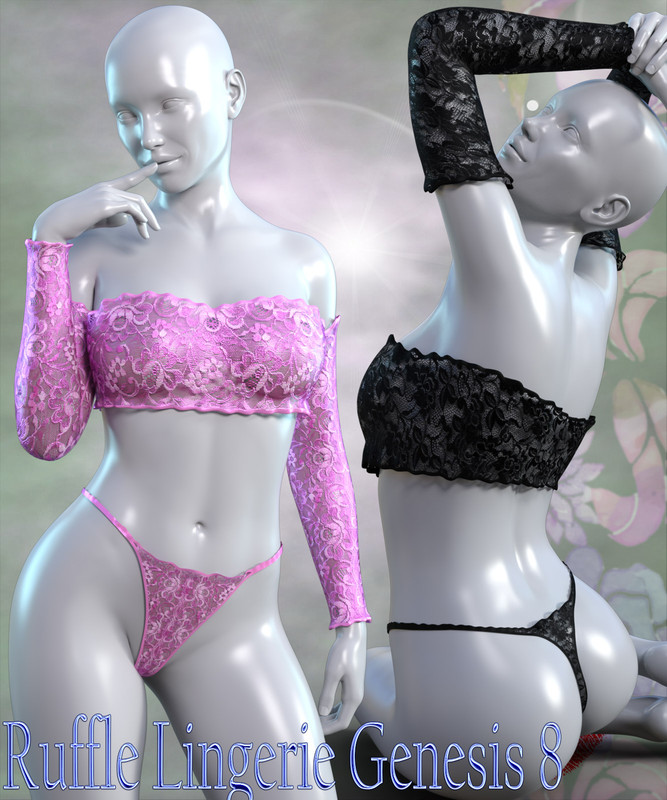 Ruffle Lingerie Genesis 8 Daz Studio