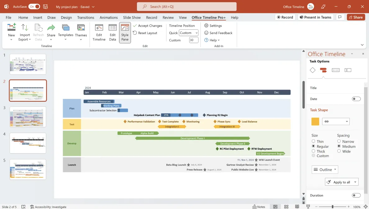 Working with Office Timeline 8.01.00.00 full crack