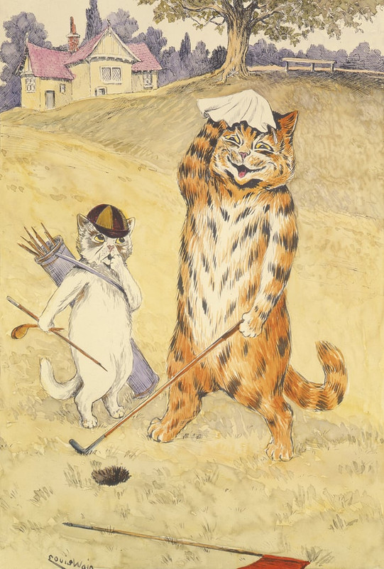 Louis Wain - Holed in One c1905 - (MeisterDrucke-546556)