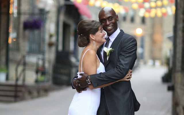 Lance Reddick and wife Stephanie