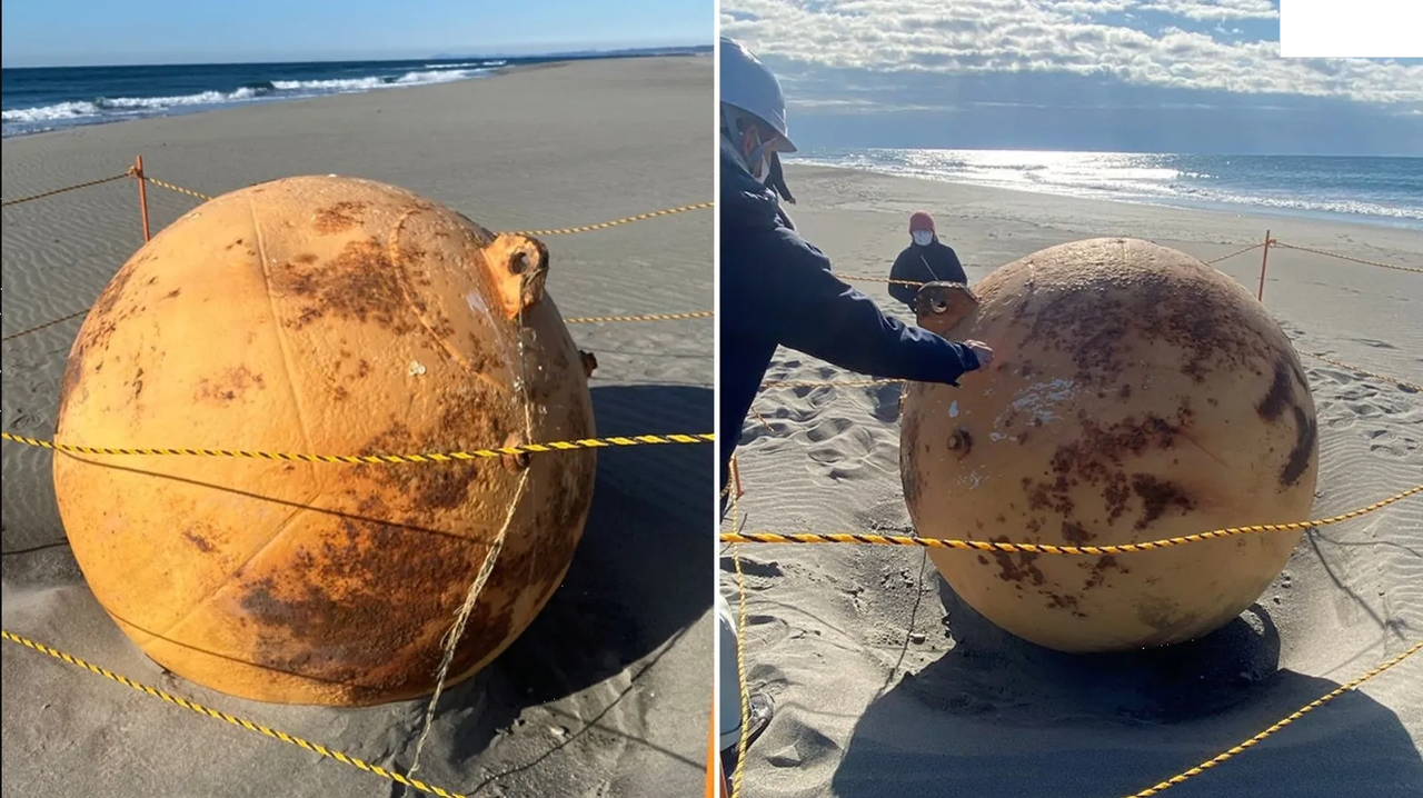 Esto está detrás de la extraña bola metálica hallada en una playa de Japón