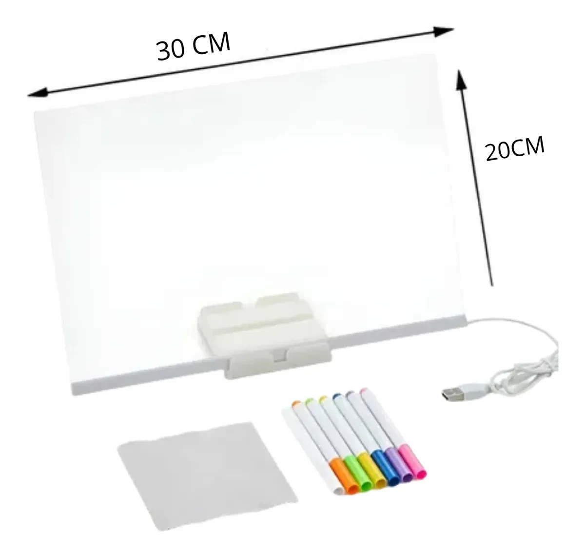 Pizarra LED M&aacute;gica 30 x 20 cm
