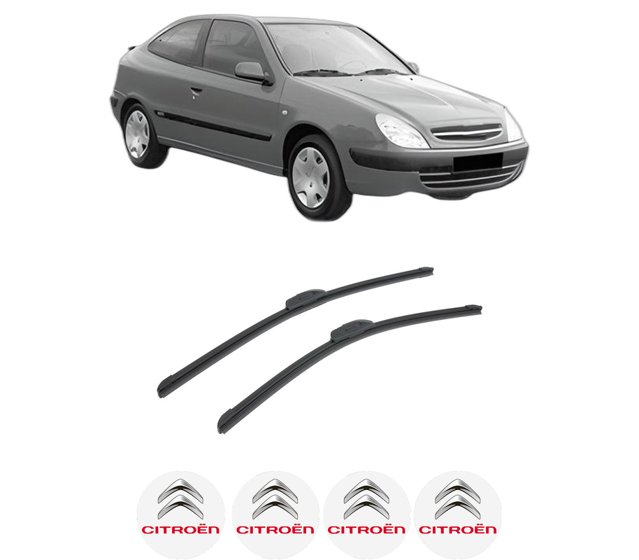 Set stergatoare auto CITROEN XSARA Coupe (N0) din 1998-2005, pentru parbriz auto, 2 bucati, Bosch Aerotwin Retrofit, din cauciuc siliconat rezistent, 4 Stickere Auto CITROEN