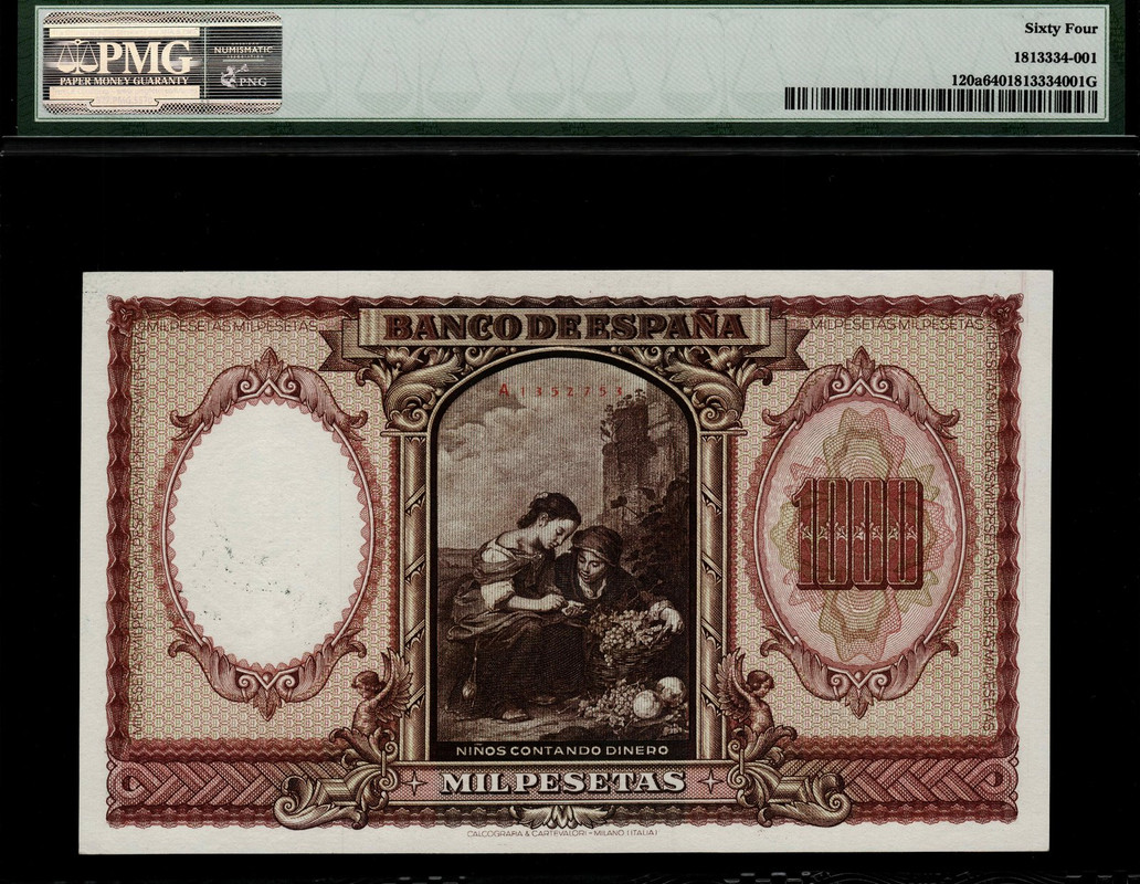 1000 Pesetas 1940. Murillo. F8802-F40-F461-4-C8-B-A2-EF-FA6-B88-C8-F111