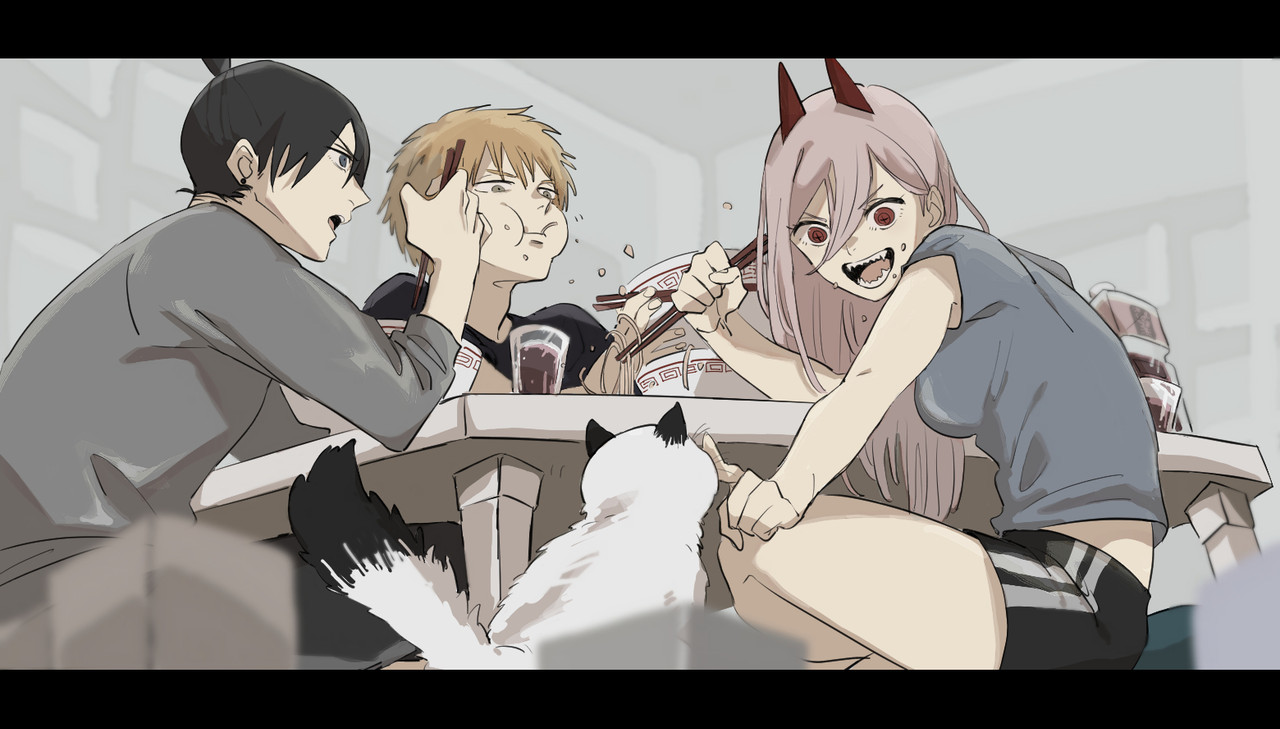power-denji-and-hayakawa-aki-chainsaw-man-drawn-by-komeoisiiiiiii-adba6baf091e110e9f737a15d447b20