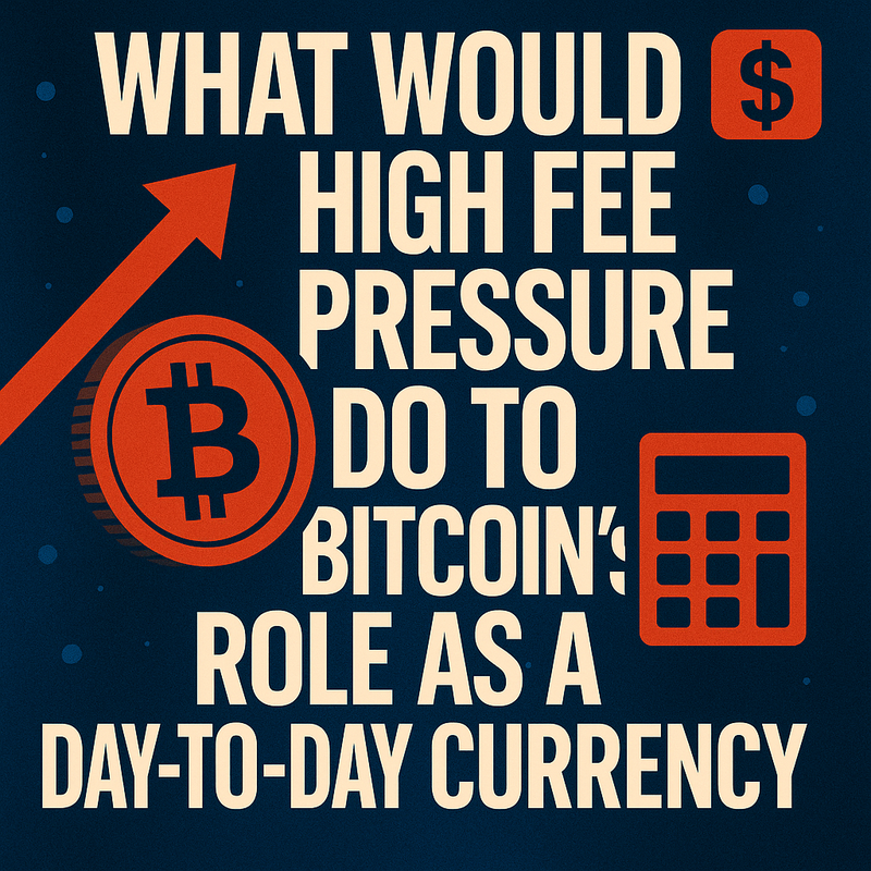 What would high fee pressure do to Bitcoin's role as a day‑to‑day currency