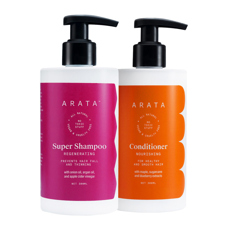 Arata Hair Fall Control Combo with Onion Oil, Argan Oil & Bhringraj