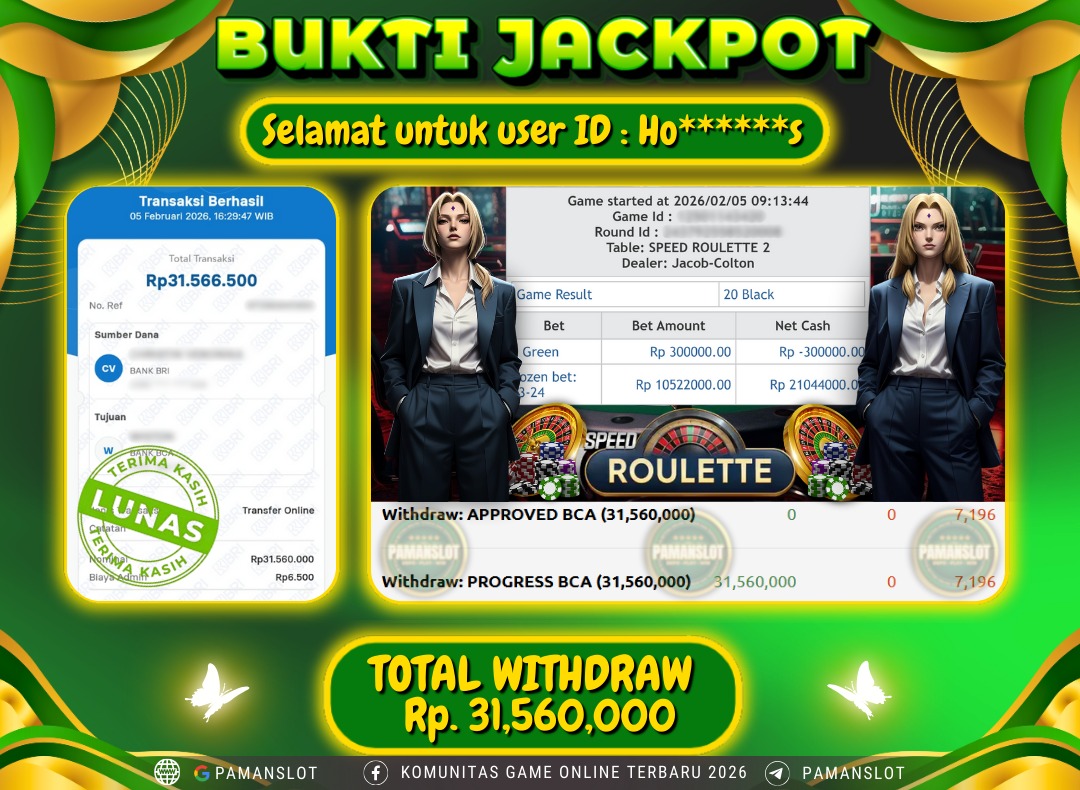 PAMANSLOT JACKPOT Game Live Games - Speed Roulette Rp.31,560,000- LUNAS