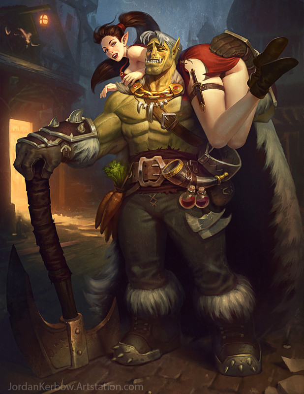 Dn-D-Orbash-The-Half-Orc-Barbarian-By-Jordan-Kerbow