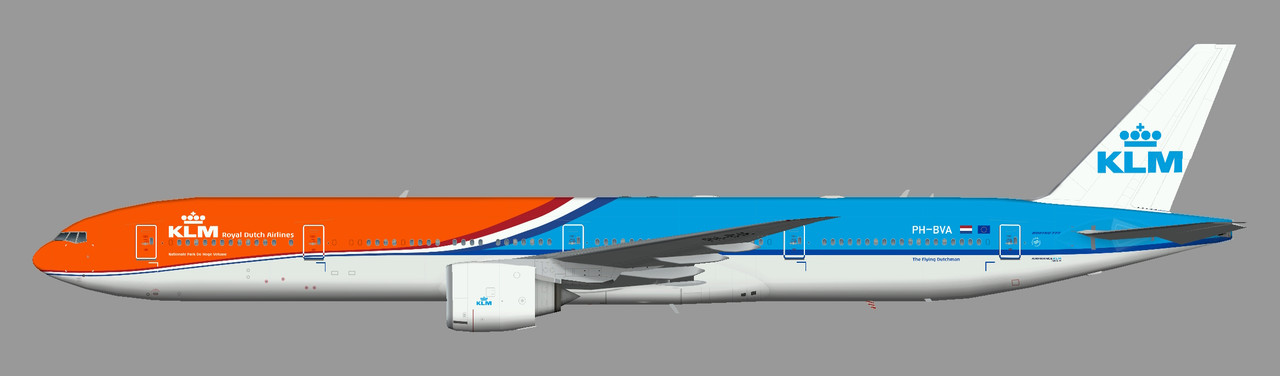 Boeing 777-300ER KLM PH-BVA 'Orange Pride 2' – Azure AI