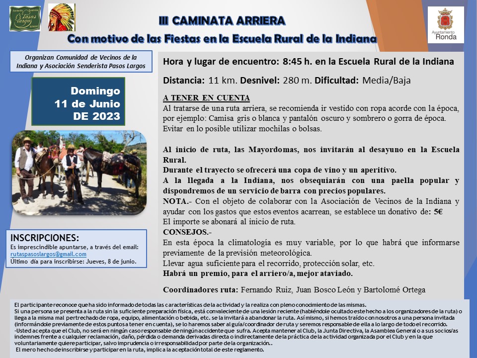 Caminata Arriera