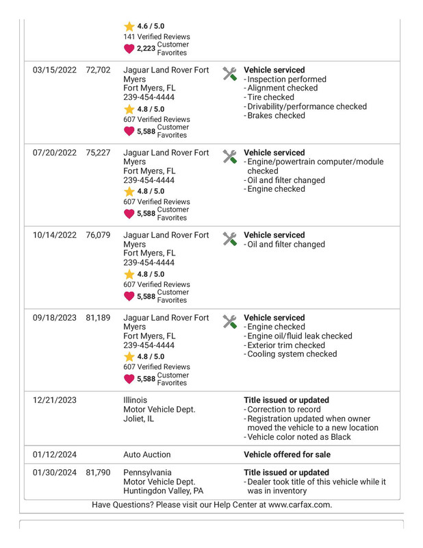 CARFAX Vehicle History Report for this 2016 LAND ROVER RANGE ROVER SUPERCHARGED_ SALGS2EF2GA290546-p