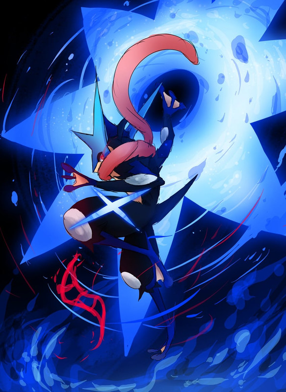 greninja-and-mega-greninja-pokemon-drawn