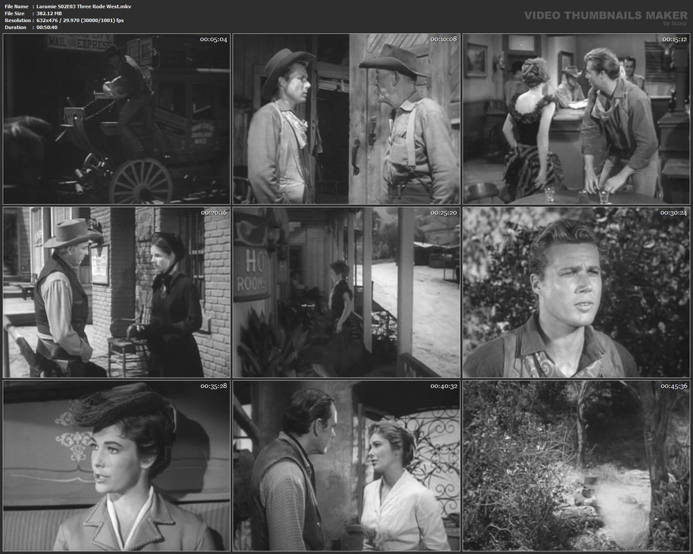 Laramie S02E03 Three Rode West.mkv