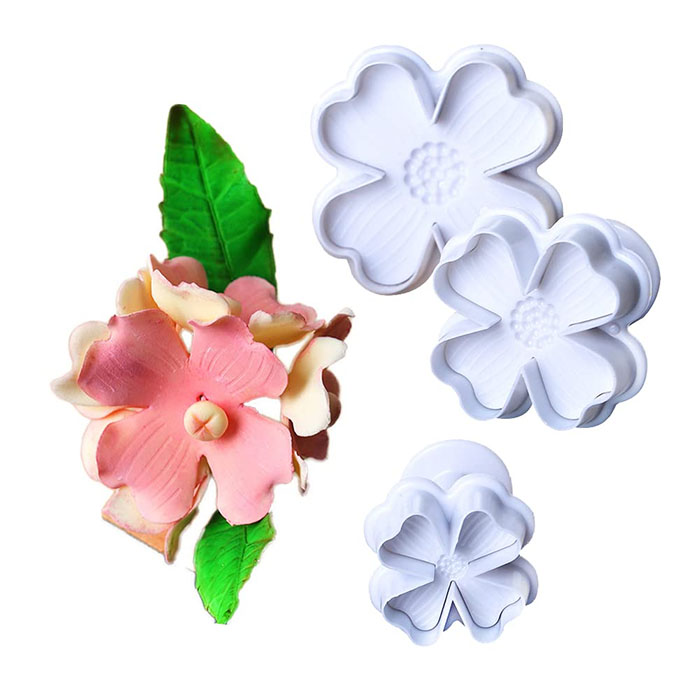 molde expulsor flor trebol para decorar pastel fondant