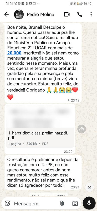 Depoimento aluno aprovado 3