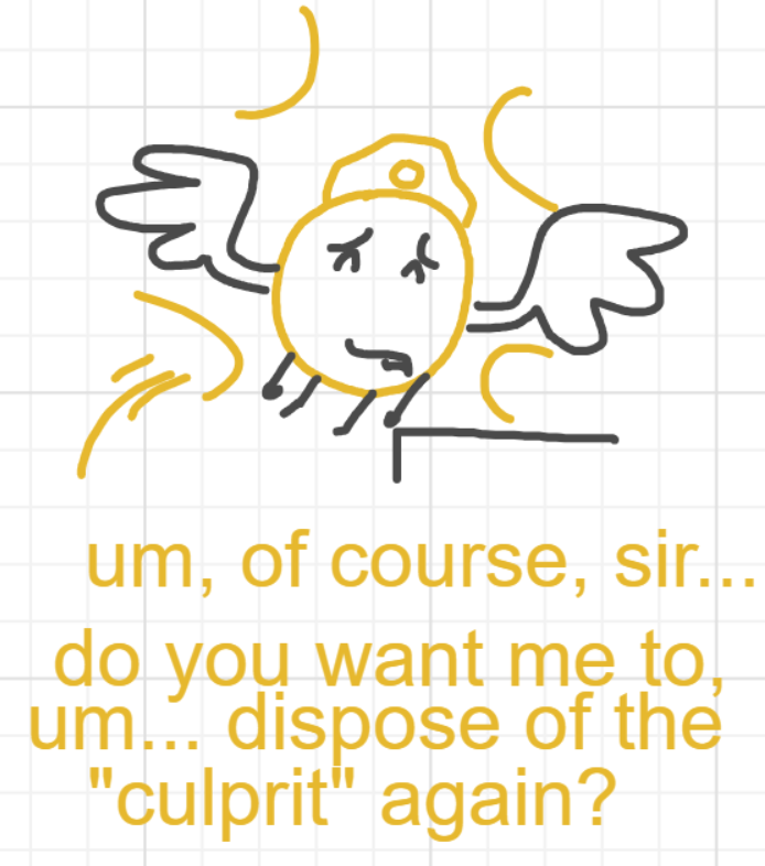 A panel from A Murder On The, episode six of the Board Boards object show by Furretwalk/WalkingFurret.
