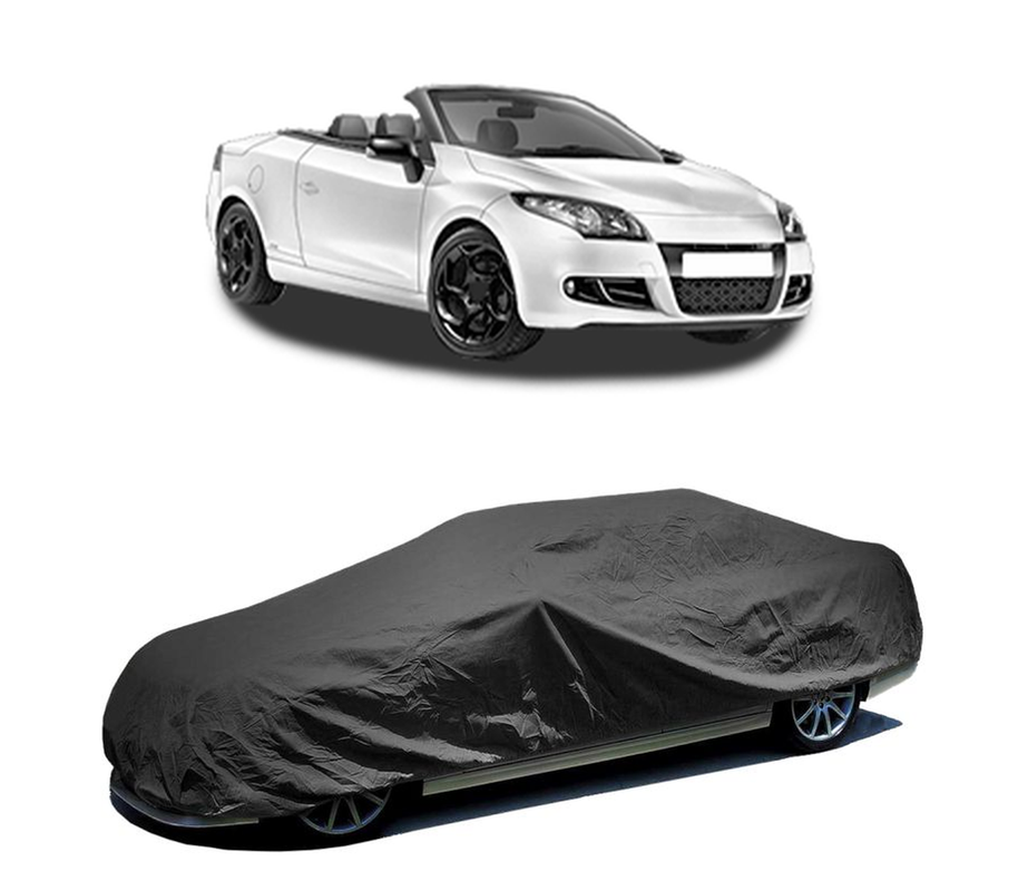 Husa tip prelata auto pentru RENAULT MEGANE CC (EZ0/1_) 2010 - 2015,culoare negru, material textil impermeabil, rezistanta la intemperii praf UV, CARPASSION Husa Protectie