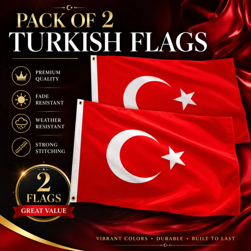 Pack of 2 Turkey Flags