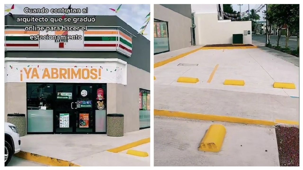 Sucursal de 7 Eleven no tiene entrada ni estacionamiento y se viraliza