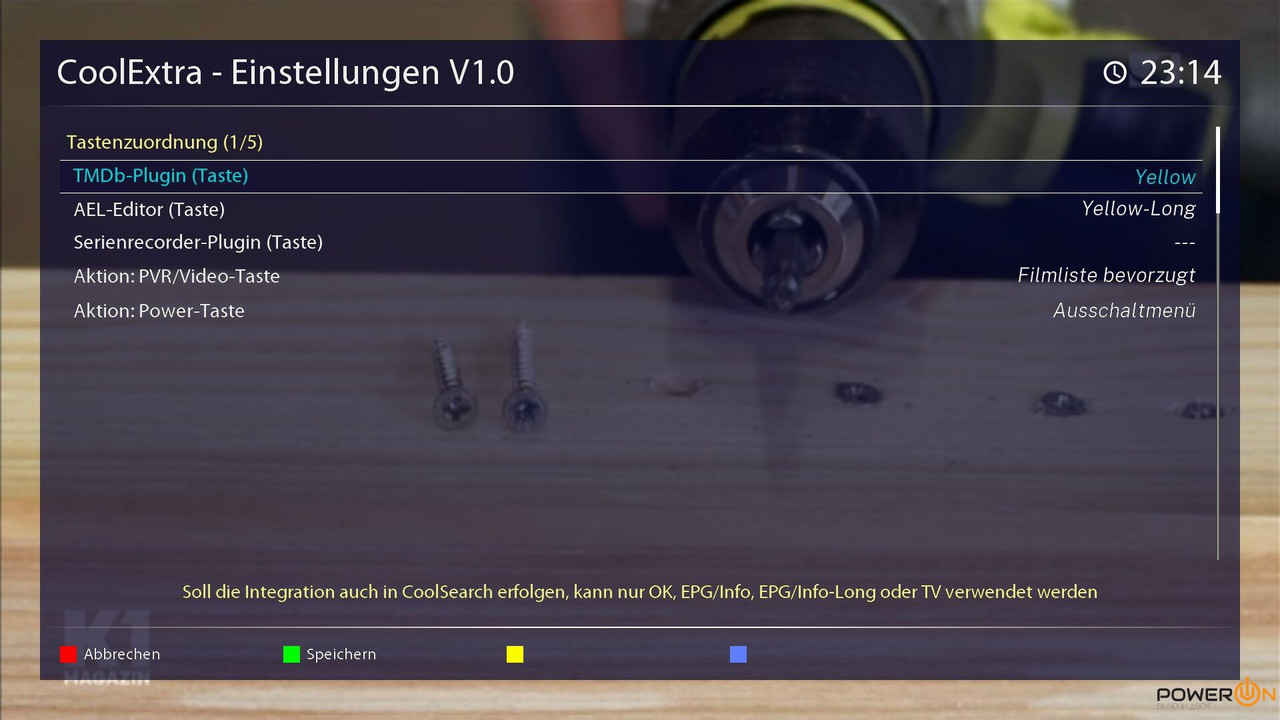 CoolExtra - Einstellungen