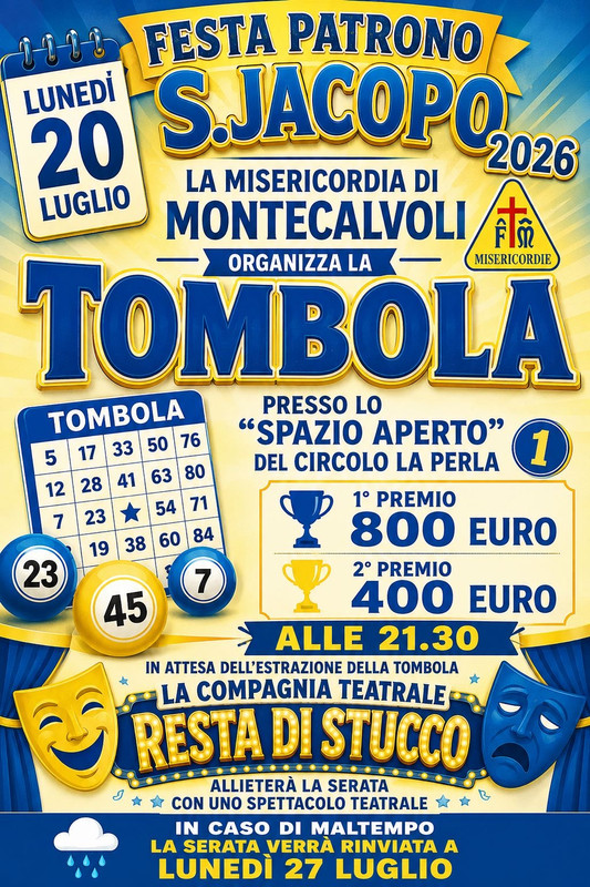 Volantino tombola Festa del Patrono