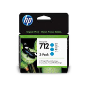 Pack com 3 Cartuchos de Tinta HP 712 Ciano