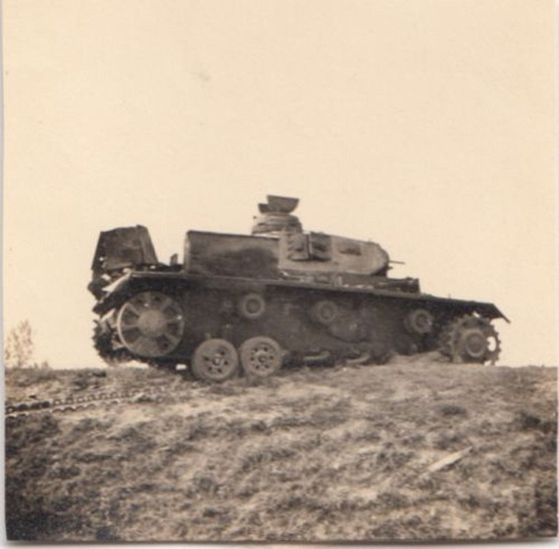 Rußland - abgeschossener deutscher Panzer