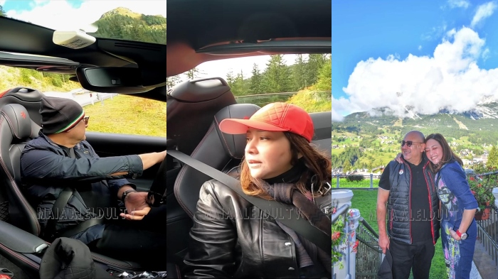 Momen seru Maia Estianty dan Irwan Mussry road trip keliling Italia.