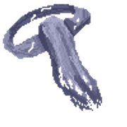 Tattered Scarf Blue Dull