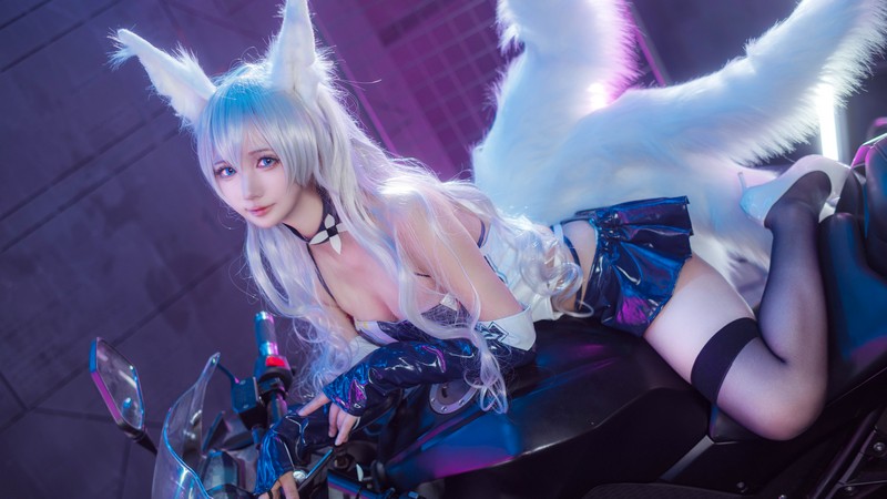 艾西Aiwest 碧蓝航线巴尔的摩&信浓赛车女郎Cosplay写真图集 双人高清图集 47P (200.7M)插图3