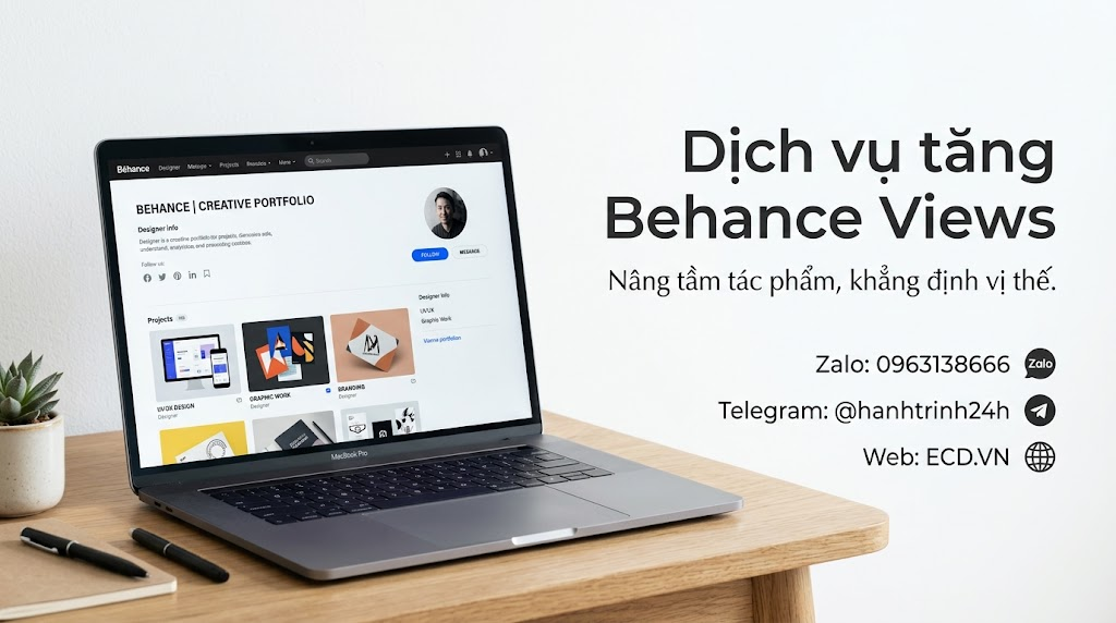 tăng behance views 2024 tăng follower