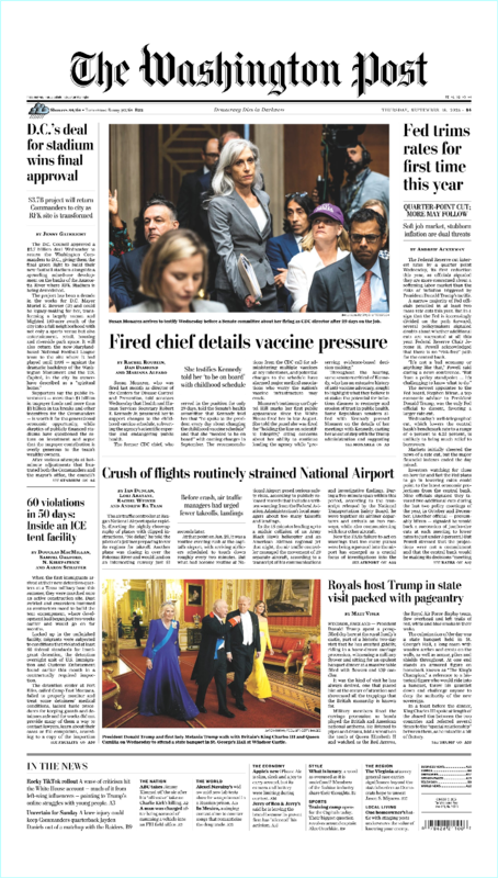 The Washington Post September 18.2025 (Irving, John)