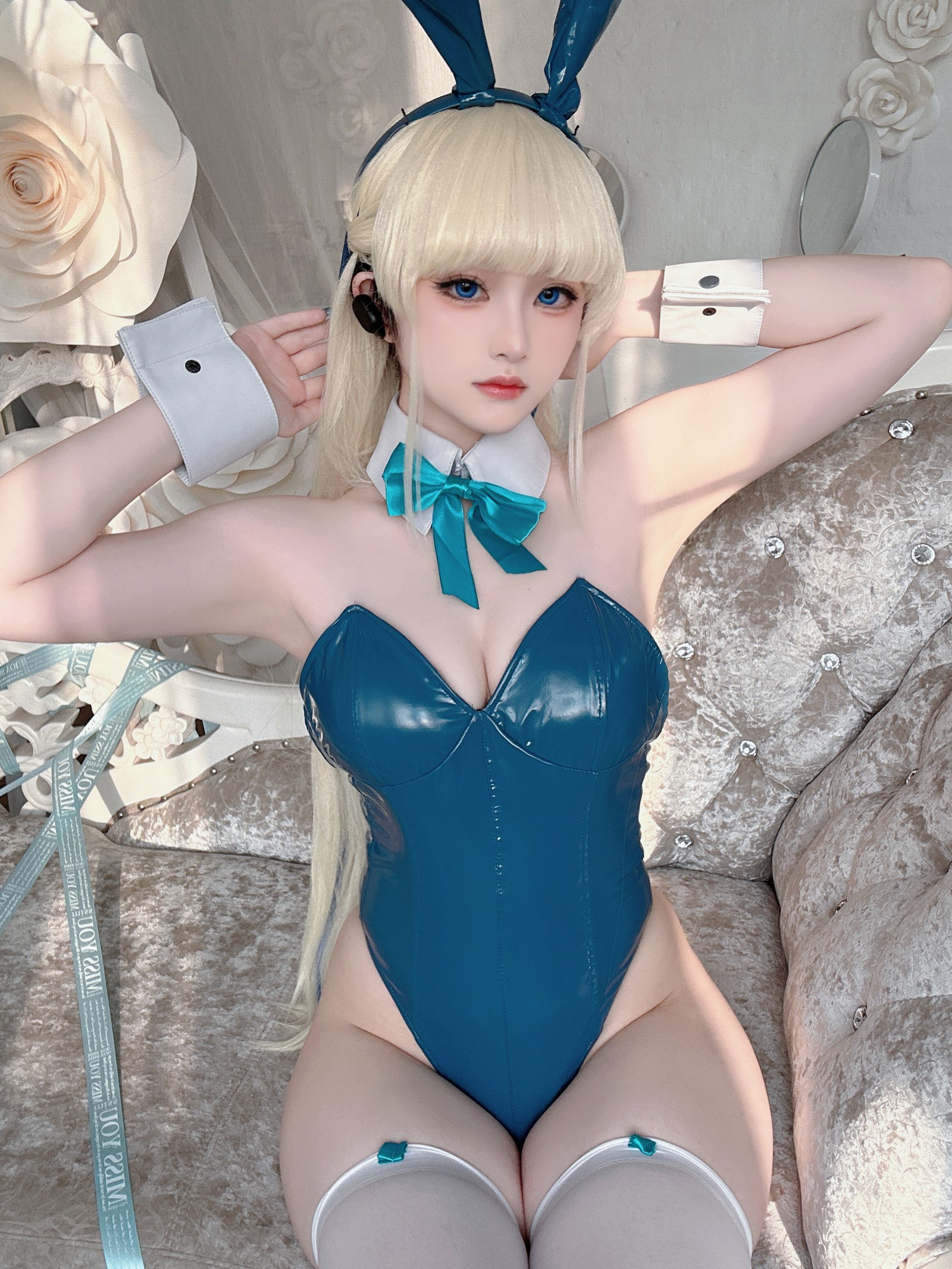 屿鱼 Yuyu Toki × 飛鳥馬トキ 蓝色兔女郎 Cosplay 写真集（45P｜522MB）插图1