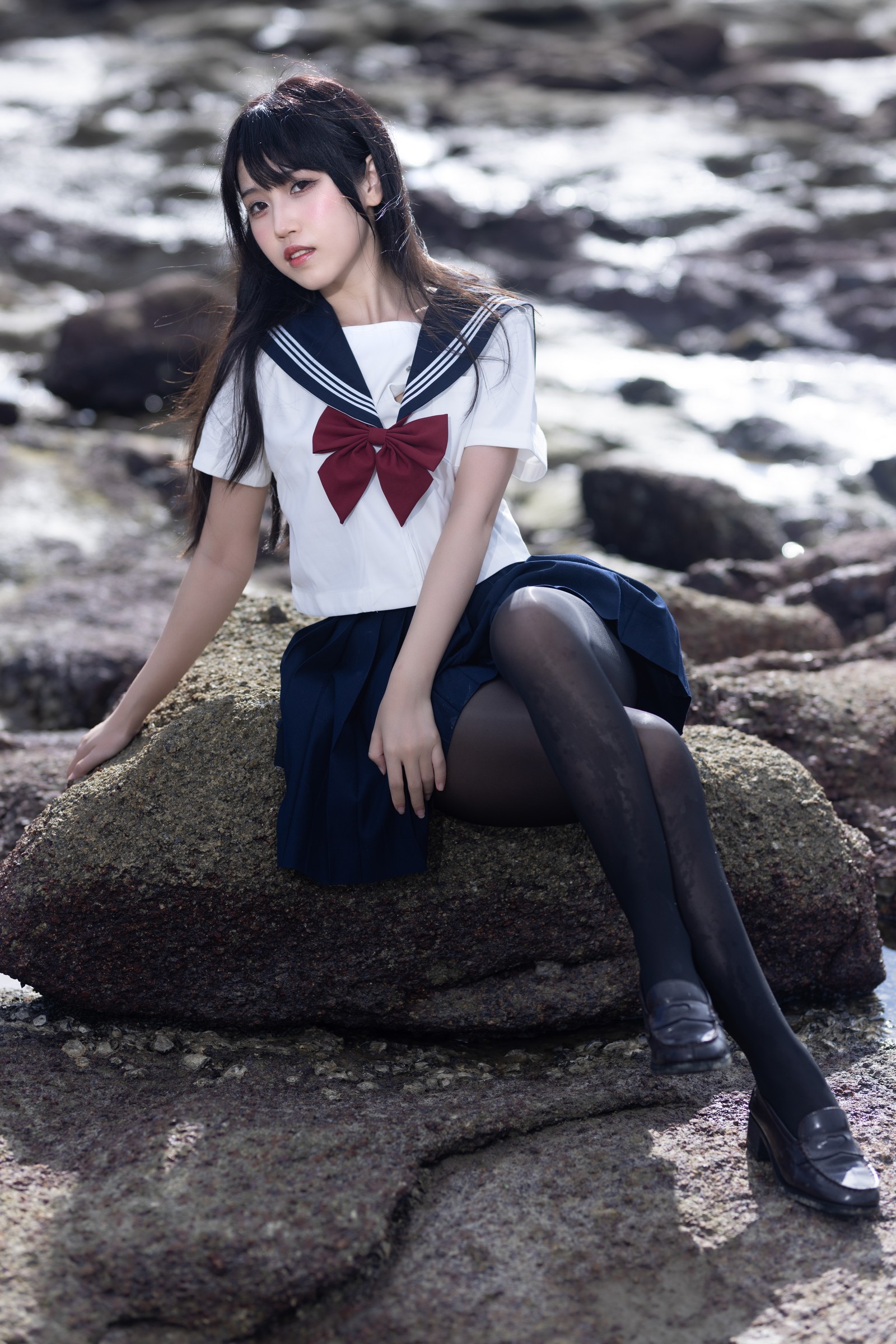 三無人型套图 × 不呆猫：水手服百合黑丝写真合集（51P／1.02G）插图4