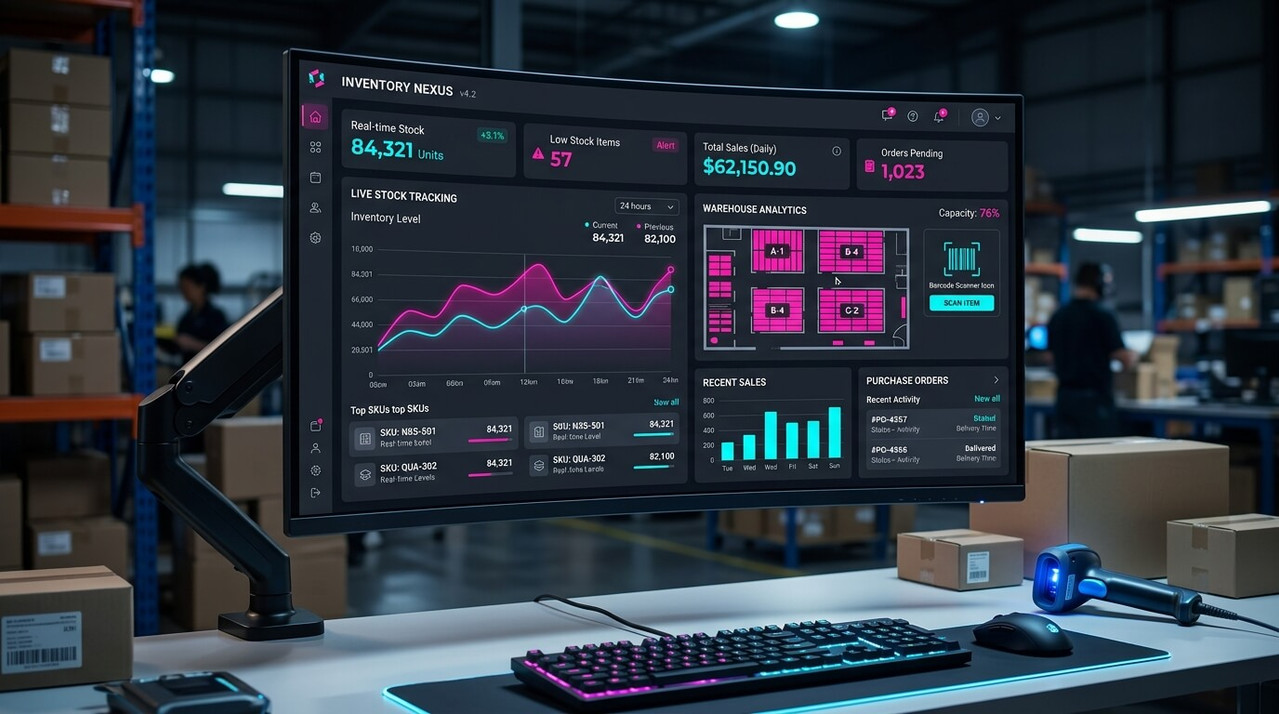 MM IT SOFT Inventory Software Dashboard
