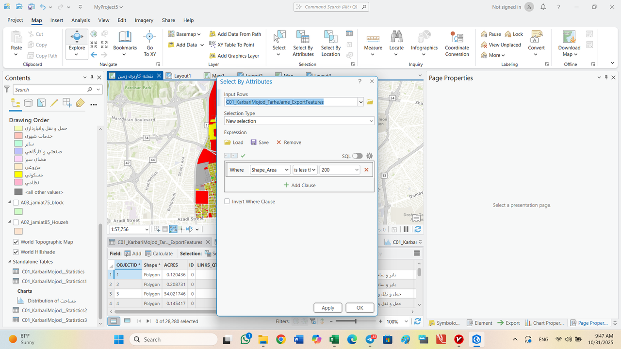 select by attributes