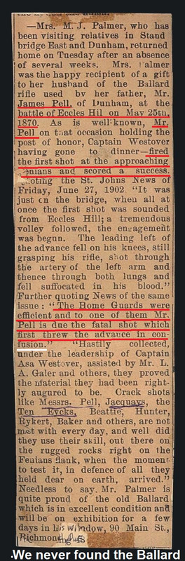 Reference to James Pell