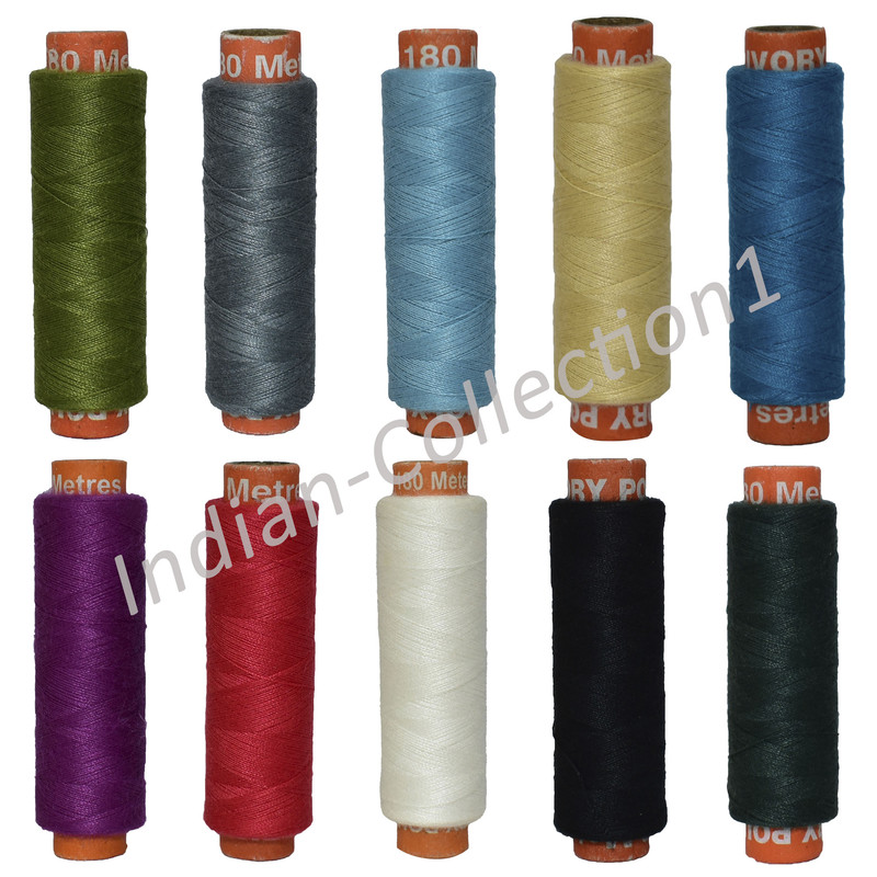 12 Spools Cotton Sewing Machine Thread Reel Cord String 100% Premium Quality