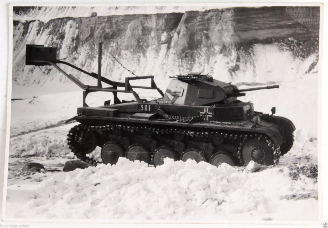 Original WK2 Foto Brückenleger Ladungsträger Pan